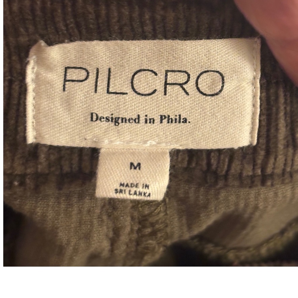 Pilcro Anthropologie Brown Corduroy Wide Leg Elastic Waist Chocolate Trousers M - Picture 2 of 12